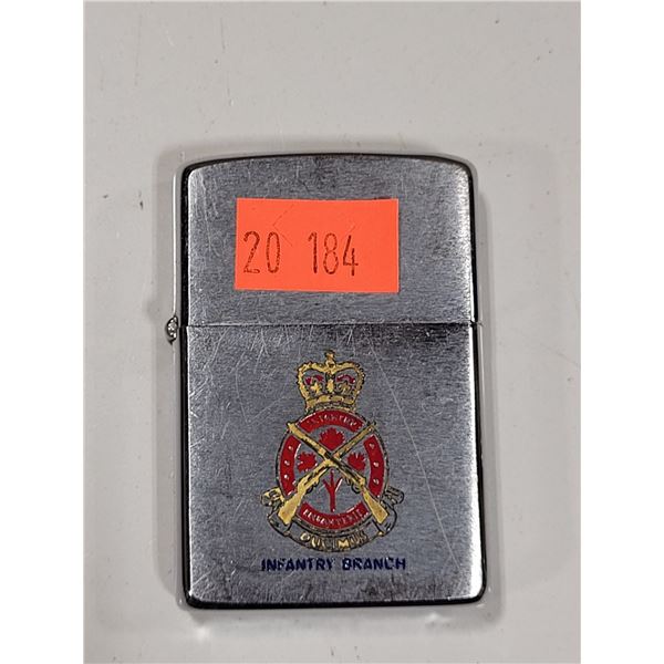 VTG Canadian Forces Infantry Branch Zippo Lighter - Niagara Falls Canada