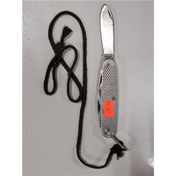 VTG 1980 Camillus MIL-K-818 US Military “Demo” Pocket Knife w/ Lanyard