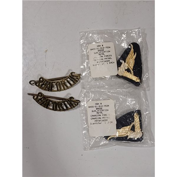 VTG Canadian Military Insignia Lo w/ Seaforth Highlanders & Pathfinder Badges