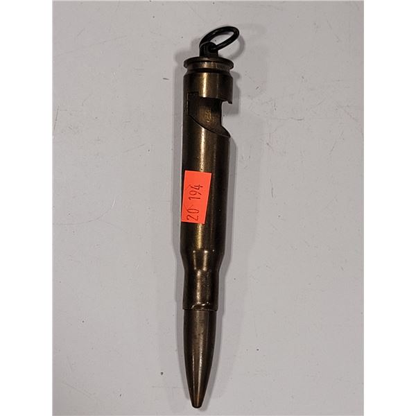 Brass Cylindrical Surveyor / Tank Gauging Plumb Bob w/ Suspension Ring