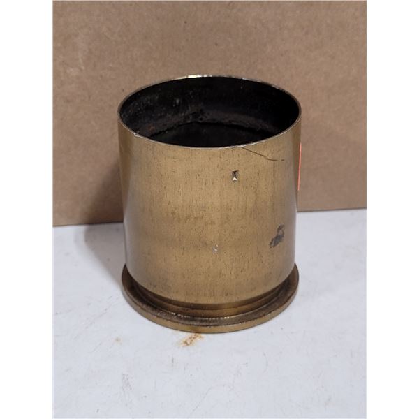 Militaria Trench Art Brass Cartridge Casing Desk Container or Match Safe