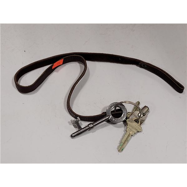 VTG Gibbons Wolverhampton Institutional Key Set w/ Leather Wrist Strap