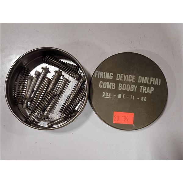 VTG 1980 DMLF1A1 Military Training Booby Trap Firing Device Tin