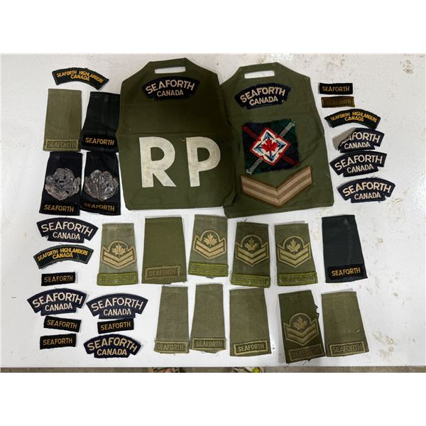 VTG Seaforth Highlanders of Canada Insignia Lot w/ Shoulder Titles, Ranks & RP