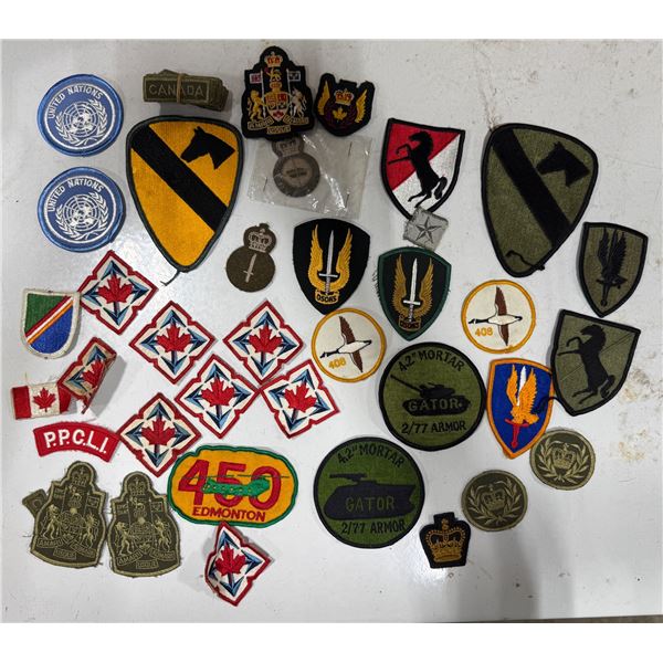 VTG Canadian & US Military Patch Lot w/ 1st Cav, 11th ACR, OSONS & More