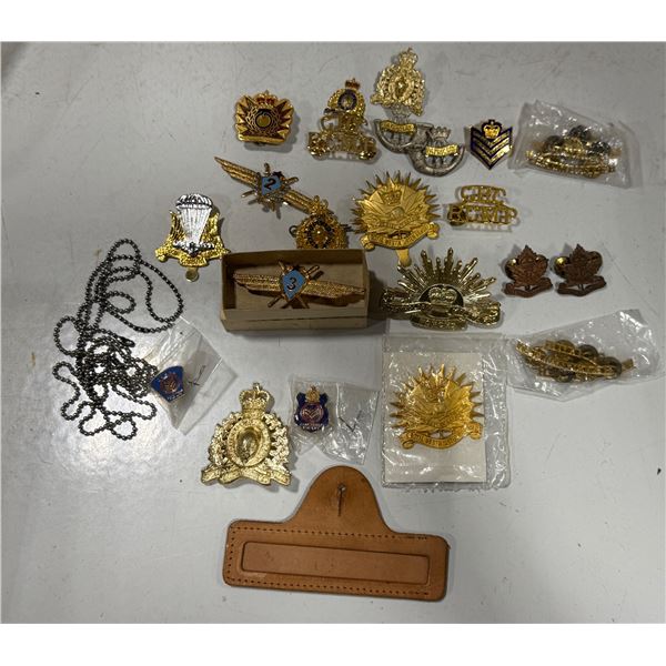 VTG Commonwealth Military Badge Lot w/ Australian Rising Sun, Wings & More