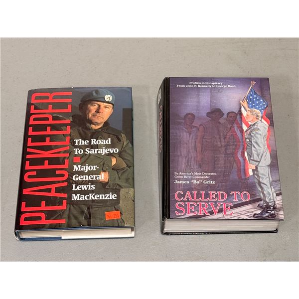 Signed Military Books - Gen. Lewis MacKenzie Peacekeeper & Bo Gritz Called To Serve