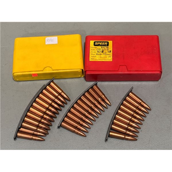 .30-06 Rifle Ammunition Lot w/ Speer Reloading Case & More