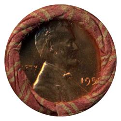 1959 Lincoln Cent RARE Never Opened Original Bank Roll 50 GEMS (COI-4816M)