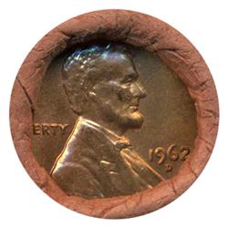 1962D Lincoln Cent RARE Never Opened Original Bank Roll 50 GEMS (COI-5510M)