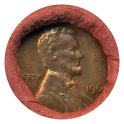 1966 Lincoln Cent RARE Never Opened Original Bank Roll 50 GEMS (COI-5515M)