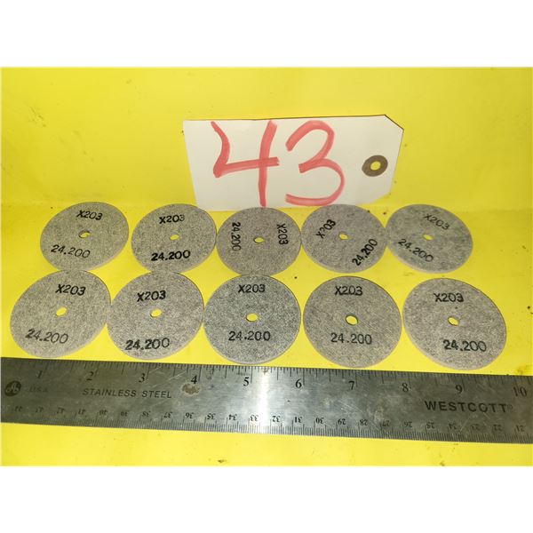 Lot(10) of K-Flex Abrasive Disc 2" x 1/8" x 1/4"
