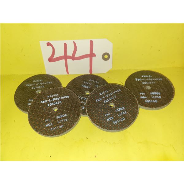 Lot(5) of RADIAC Abrasive Disc 3" x 1/4" x 1/4"