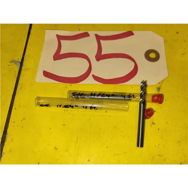 Set(2) of Carbide End Mill 11/64" 4fl
