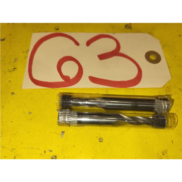 Set(2) of Solid Carbide End Mill 1/4" 4fl. Shank 3/8"