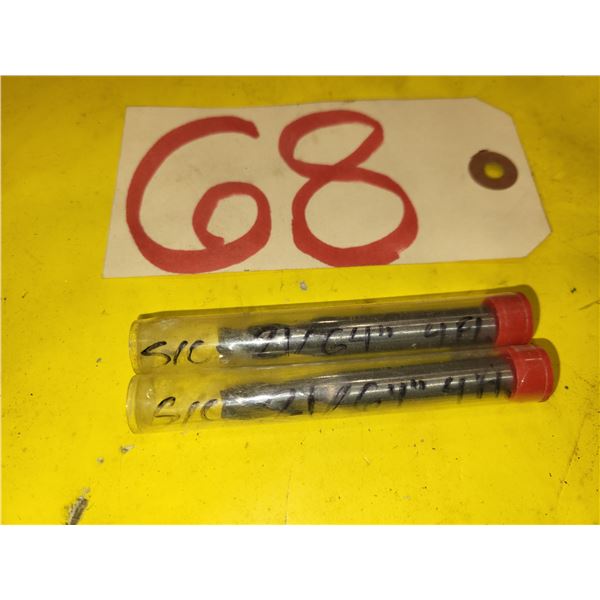 Set(2) of Solid Carbide End Mill 21/64" 4fl.