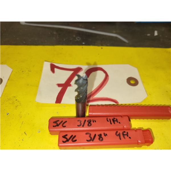 Set(2) of Solid Carbide End Mill 3/8" 4fl.