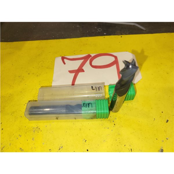 Set(2) of Solid Carbide End Mill 1/2" 4fl. Regrinded tip