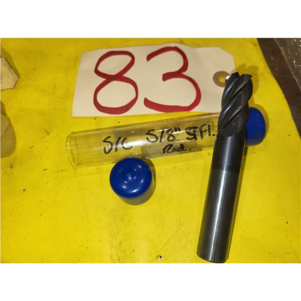 SAFREC Solid Carbide End Mill 5/8" 5fl. Rad. Coolant hole
