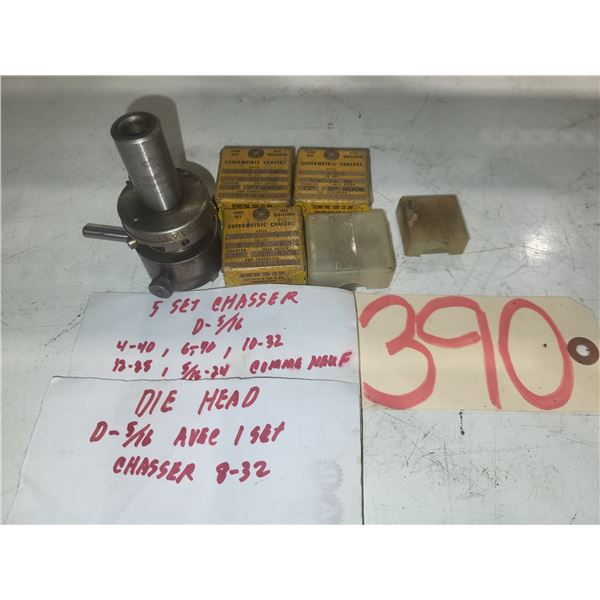GEOMETRIC Die Head D-5/16" with Chasser D-5/16" (4-40 - 6-40- 8-32- 10-32- 12-28- 5/16"-24)