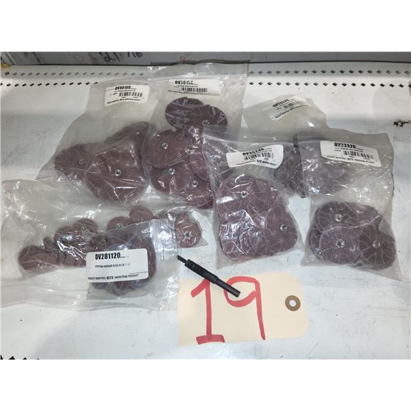 Lot of Overlap Disc with Mandrel