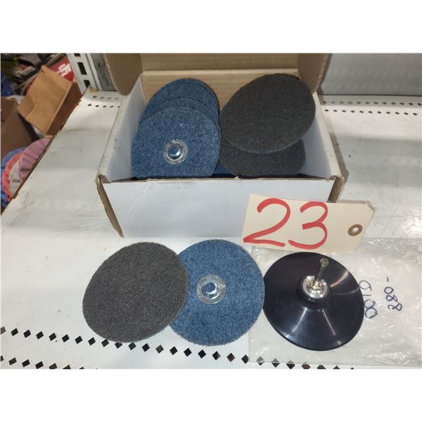 Box(19) of Quick Change Scotc-Brite Disc 4" with Mandrel