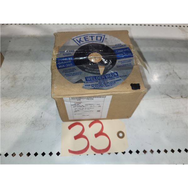 Box(25) of KETO Stainless Cutting Disc " x 3/32" x 7/8"
