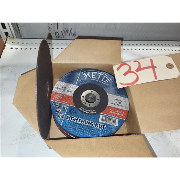 Box(25) of KETO Cutting Disc 6" x ,045" x 7/8"