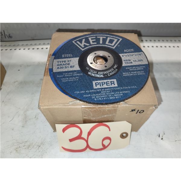 Box(25) of KETO Grinding Disc 6" x 3/32" x 7/8"