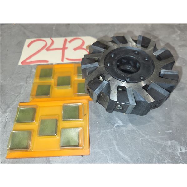 WIDIA/Valenite Fly Cutter 4" with Inserts(10) SPUN