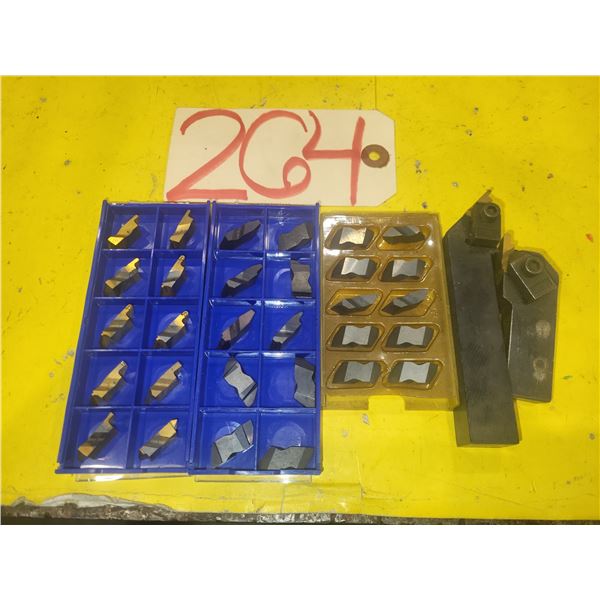 Set of Holders with New Kennametal Inserts SPGM 21.53 & Grooving Inserts(10)