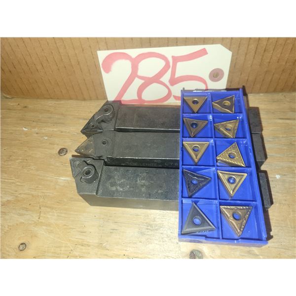 Lot(3) of Kennametal/Valenite Holder with Inserts(10) TNMG-432