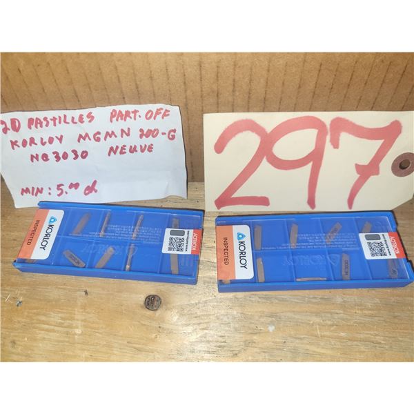 New Korloy Part Off Inserts(20) MGMN 200-G NC3030