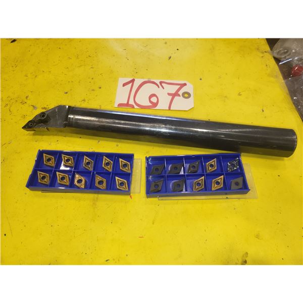 KENNAMETAL 1759721R00 Boring Bar 1"1/2 with Inserts(20) DCMT-432