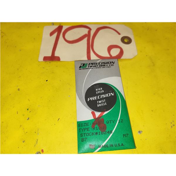 Lot(12) of Precision Twist Drill 1/8"
