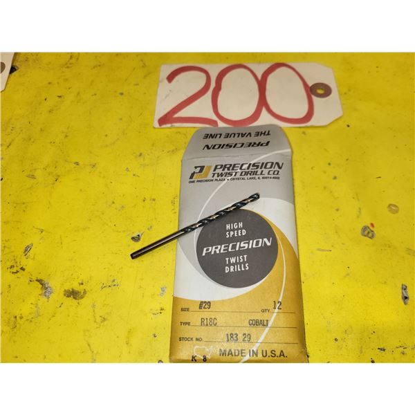 Lot(10) of Cobalt Precision Twist Drill #29