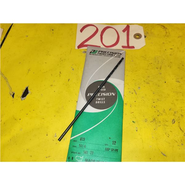 Lot(12) of Precision Twist Drill #29 (for tap 8-32 or 8-36)