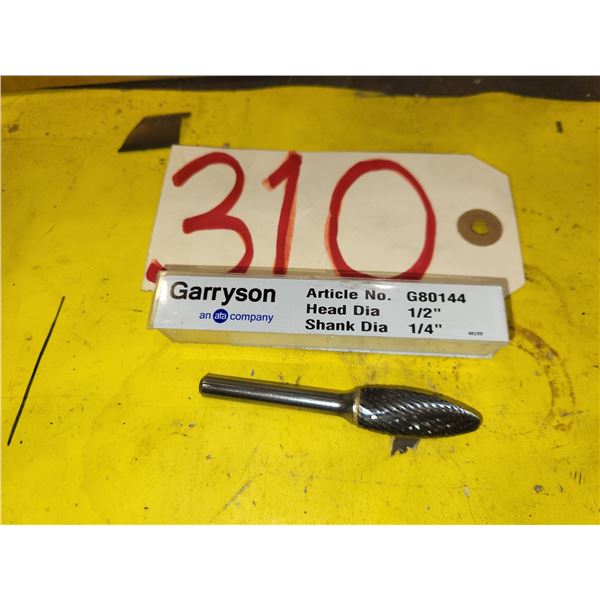 GARRYSON Carbide Burr shank 1/4" for hard steel / Stainless