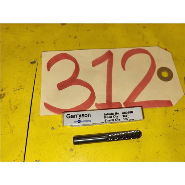 GARRYSON Carbide Burr shank 1/4" for hard steel / Stainless