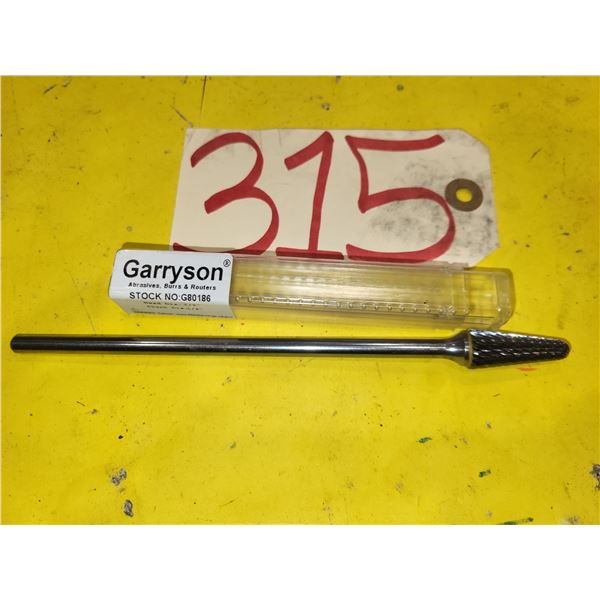 GARRYSON Long Carbide Burr shank 1/4" for hard steel / Stainless
