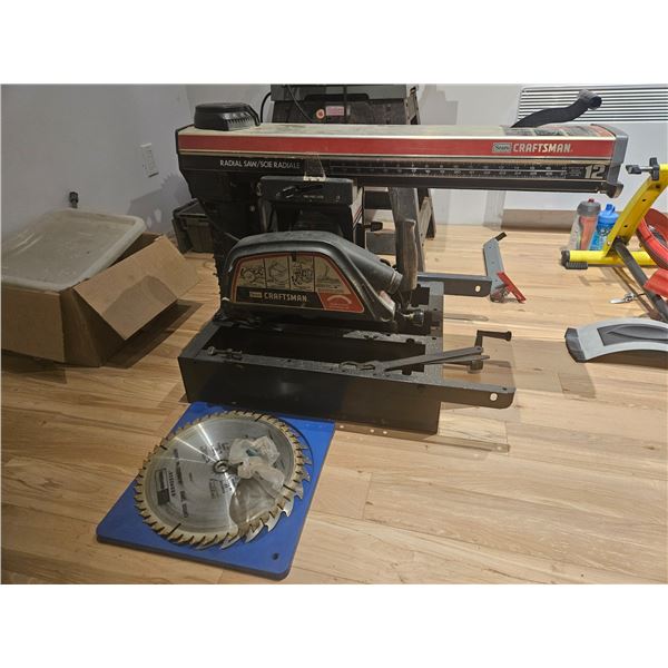 Craftsman 12'' sliding saw w stand - 240V single phase motor