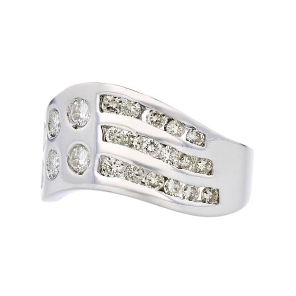 18K White Gold 1.00ctw Diamond Ring