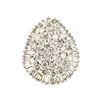 Image 2 : 14K Two-Tone Gold 4.35ctw Diamond Pear Ring