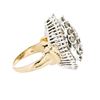 Image 3 : 14K Two-Tone Gold 4.35ctw Diamond Pear Ring