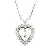 Image 1 : 14K White Gold 1.91ctw Diamond Heart Pendant