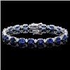 Image 1 : 14k Gold 15.00ct Sapphire & 0.50ct Diamond Bracel
