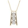 Image 1 : 14K Two Tone Gold 0.60ctw Diamond Pendant