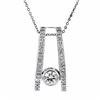 Image 1 : 14K White Gold 0.80ctw Diamond Pendant