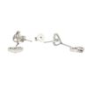 Image 3 : 18K White Gold 0.70ctw Diamond Dangling Heart Earr