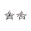 Image 1 : 14K White Gold 0.15ctw Diamond Star Earrings